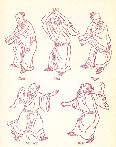 Old drawings of health giving exercises